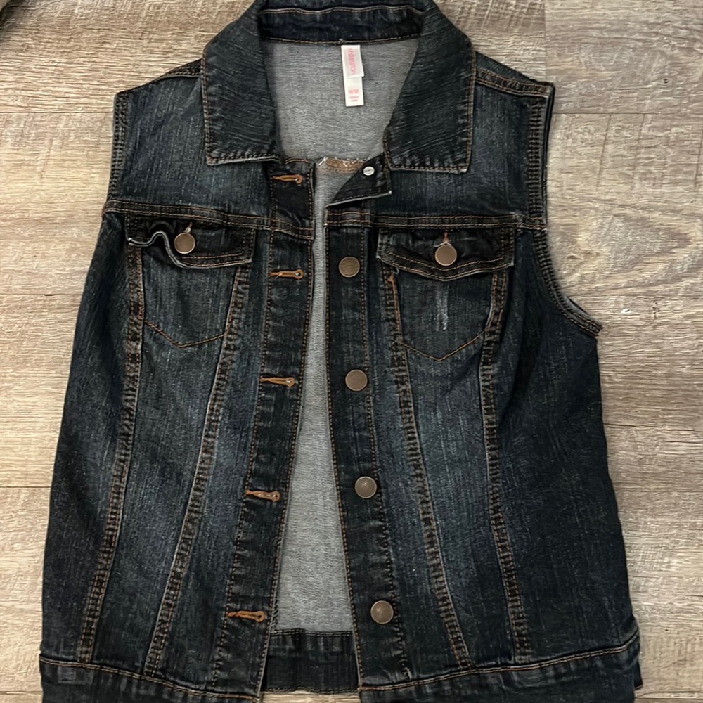 Dark Wash Denim Vest
